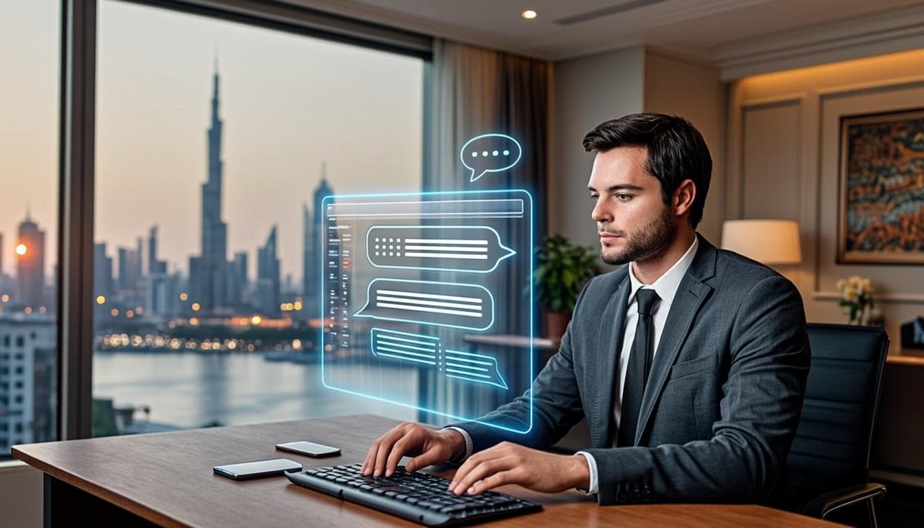 Arab SEO strategists testing AI answer engines in the Dubai answer lab