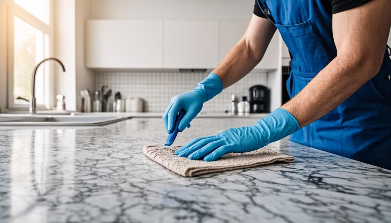 Certified pest control crew documenting a treatment with photographs on site in Dubai